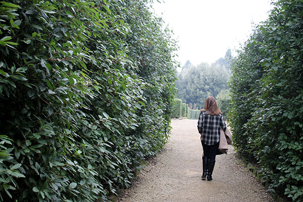 walking through italian gardens