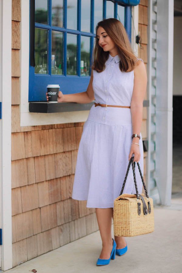 Stripe Midi Dress | The Coastal Confidence by Aubrey Yandow