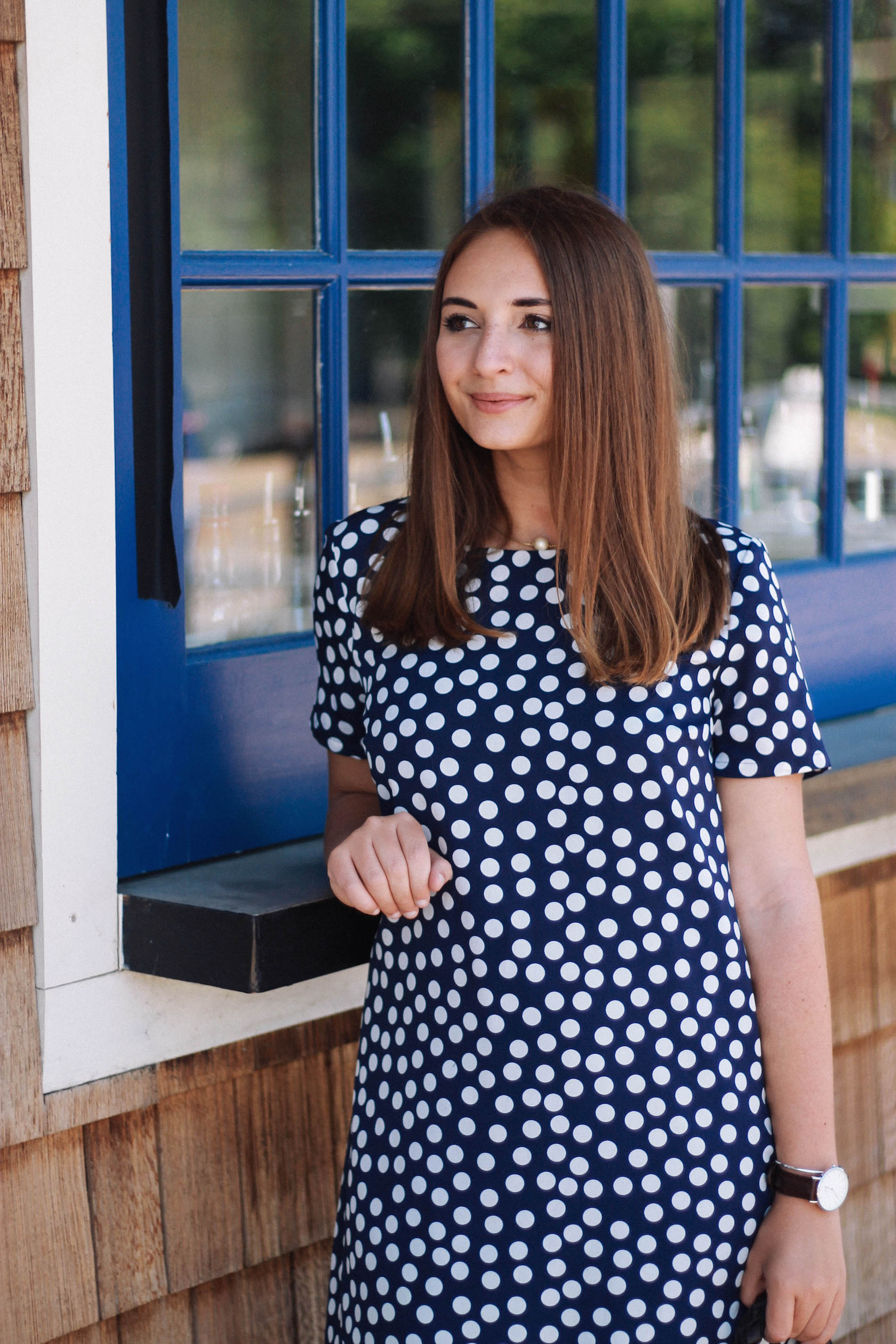 Polka Dot Dress fo Business Casual on the Go | The Coastal Confidence by Aubrey Yandow