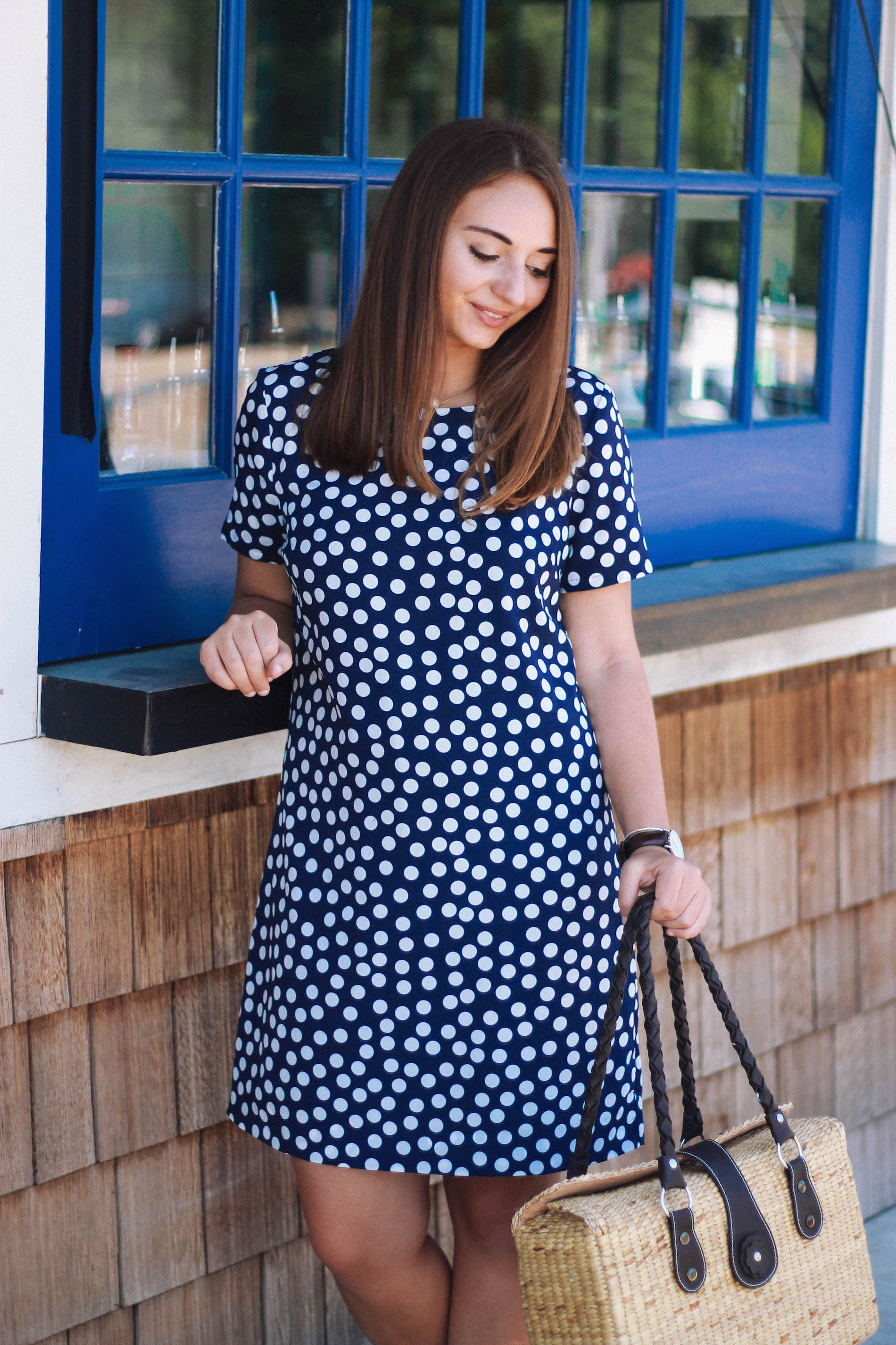 Polka Dot Dress fo Business Casual on the Go | The Coastal Confidence by Aubrey Yandow