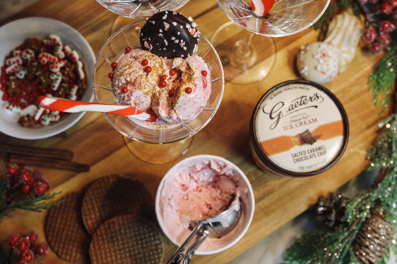 Holiday Ice Cream Bar with Graeter's | The Coastal Confidence by Aubrey Yandow