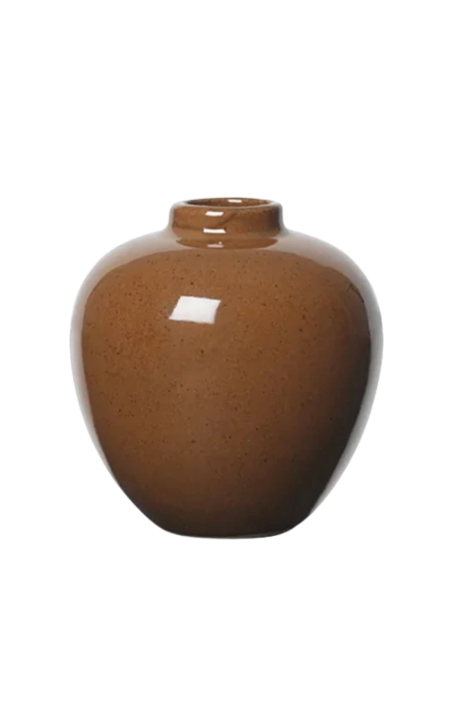Glazed Porcelain Brown Vase Aubrey Craig